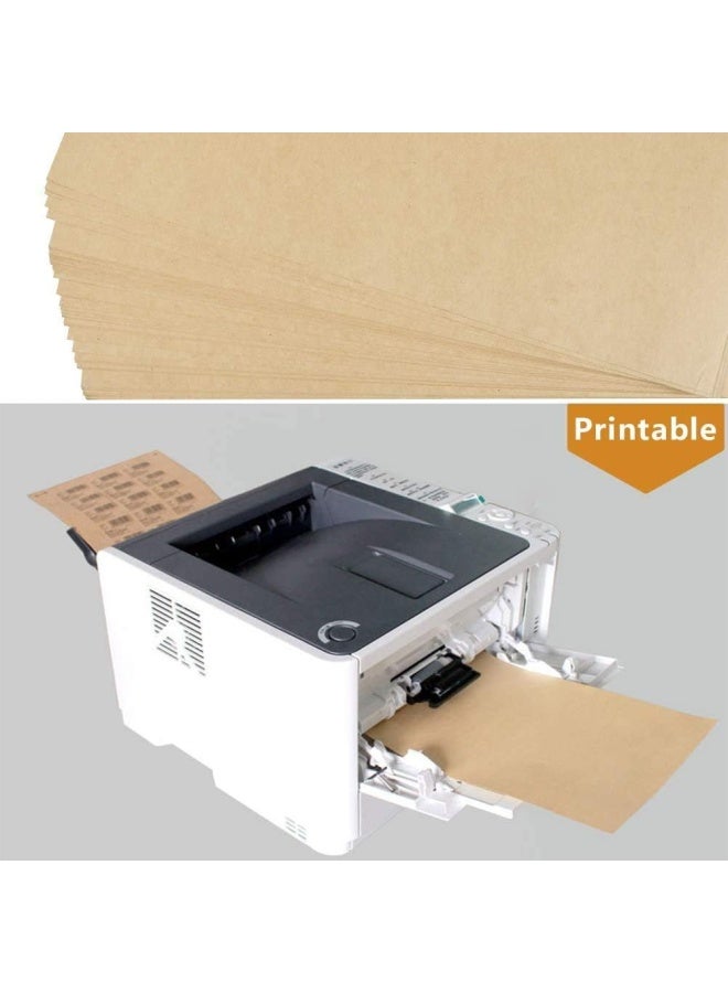 Premify 100 Sheets A4 Thick Brown Kraft Paper Card 180Gsm, Biodegradable Recycled Material, Art And Craft Papers, Retro Vintage Letter Writing Stationery, Office Or Student Use, Book Covers Gift Wrapping - Image 2