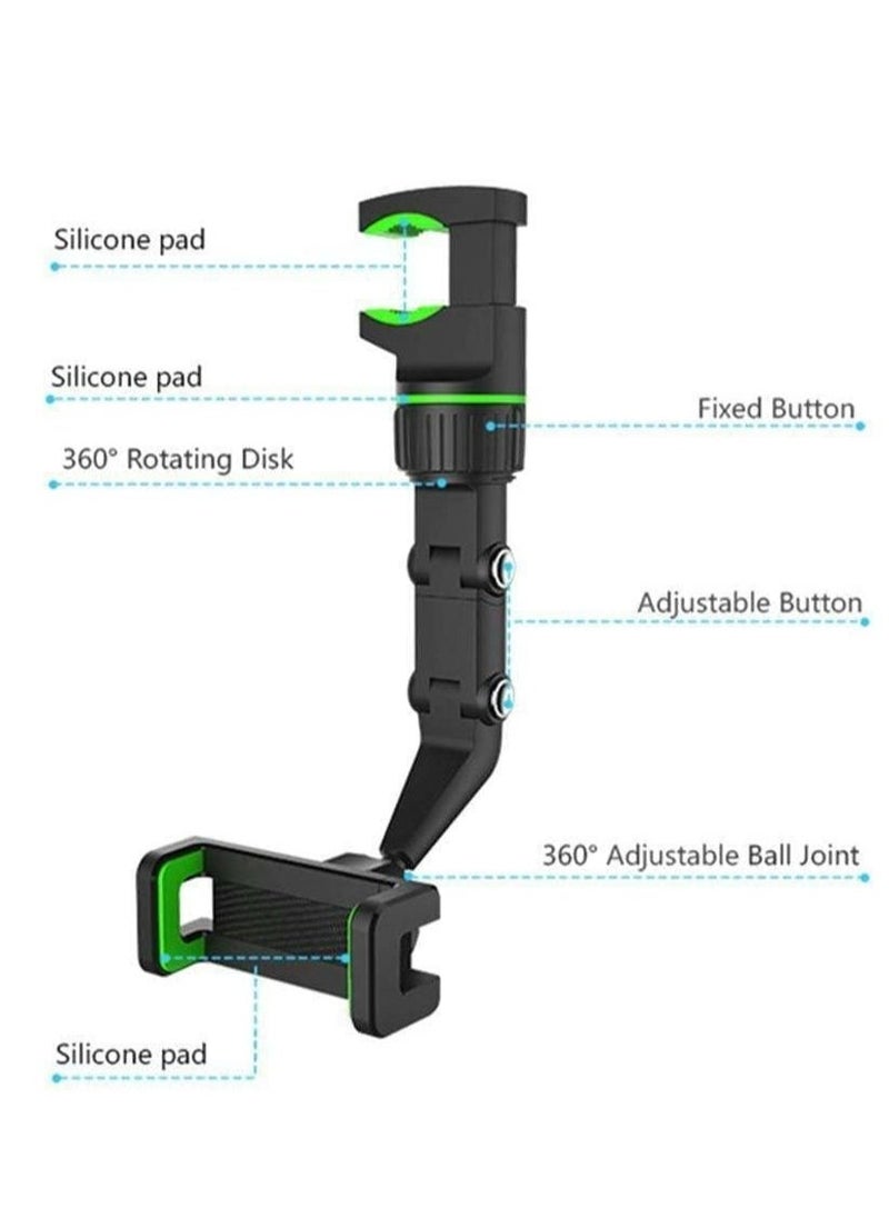 ELTRAZONE 360 Degree Rotating Rearview Mirror for 4.0-6.1in Mobile (Green) - Image 2