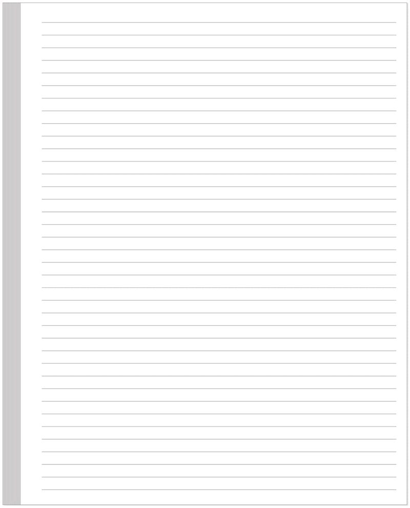 Yaridar Unpunched Line Paper - 100 Sheets/200 Pages Loose Leaf Paper Line Refills, Letter Size, 100gsm, White, 8.5" x 11" - Image 1