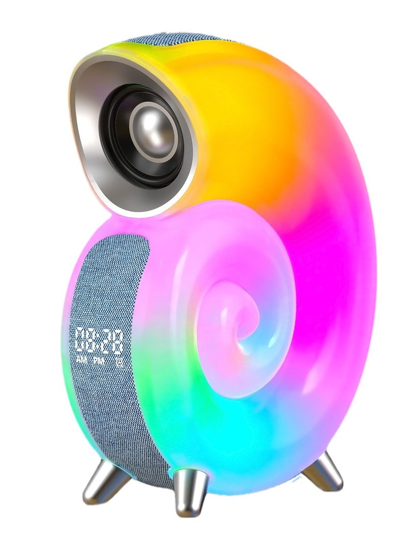 Wireless Smart Bluetooth Speaker, Creative Conch Sea Snail-shape with Adjustable LED Ambience Light, White Noise Machine - Image 1