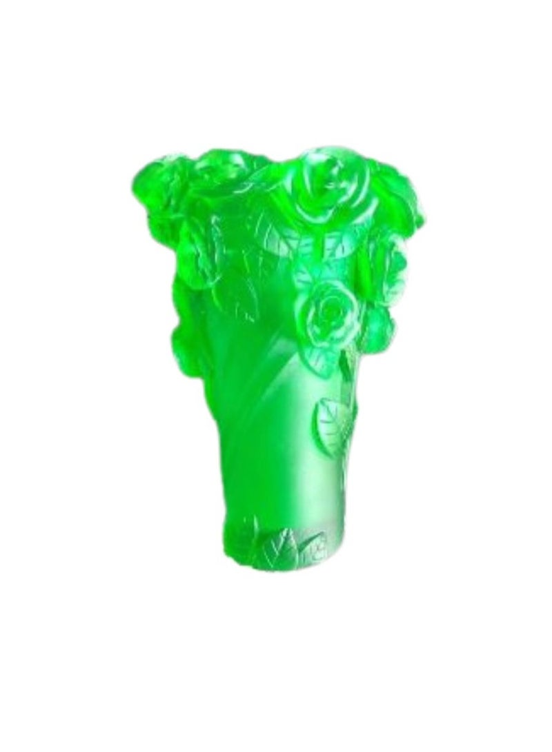 20cm Crystal Flower Vases Decorative for Home and Office Decoration Incense Bakhoor Burner Holder ( Green )  - Image 1