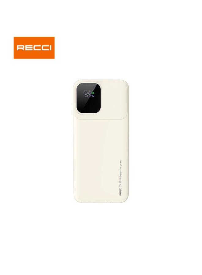 ريتشي Recci RPB-P67 باور بانك 10000mAh شحن فائق 22.5W / PD 20W، كيابل Lightning و Type-C مدمجة، شاشة رقمية - Image 4