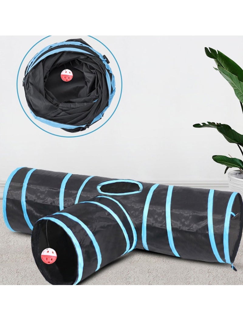 Altheqa Cat Toys Set 27 pcs, Cat Interactive Toys for All Cats, Kitten Collapsible 3 Way Play Tunnel Tube Teaser Wand Bell Furry Ball Springs Mouse Catnip Fish for Kitty Puppy - Image 3