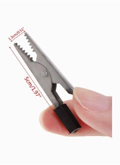Y&D Alligator Clip, SYOSI Iron Clip Test with Sheath, Wire Ground Power Conductive 52MM Thick Iron, Cage Parrots Birds Prevent Escape Metal Safety Door Lock Accessories, Large 5Pcs  - Image 3
