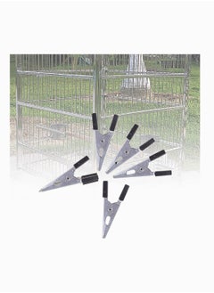 Y&D Alligator Clip, SYOSI Iron Clip Test with Sheath, Wire Ground Power Conductive 52MM Thick Iron, Cage Parrots Birds Prevent Escape Metal Safety Door Lock Accessories, Large 5Pcs  - Image 2