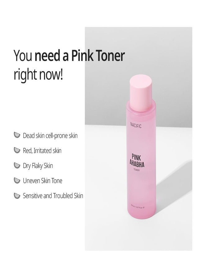NACIFIC Pink AhaBha Triple Set (Toner 150ml, Serum 50ml, Cream 50ml) AHA, BHA, Watermelon extract Glow Moristurizing Hyaluronic Acid - Image 3