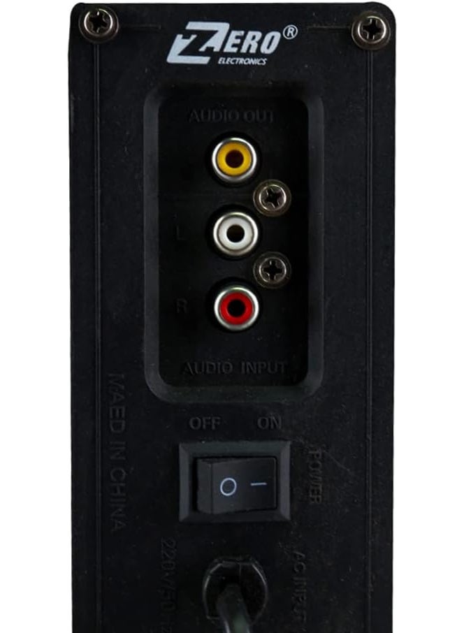جاما مضخم صوت 4 بوصة  زوجي مع جهاز تحكم عن بعد، يحتوي على منفذ USB، ومنفذ لبطاقة الذاكرة، وتقنية بلوتوث، ومدخل صوتي، ومدخل للتوصيل بالكمبيوتر. - Image 3