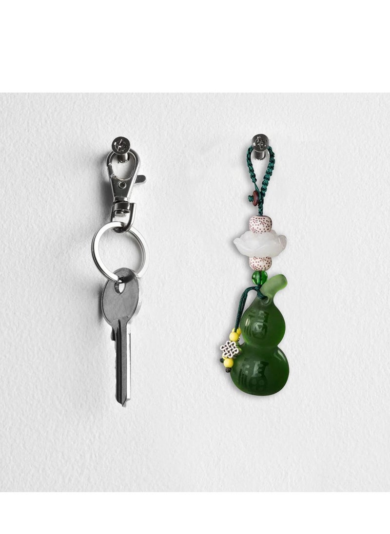 Excefore - Feng Shui Wu Lou Gourd Key Chain, 3 Pcs Gourd Key Ring Pendant, Calabash Wu Lou Key Ring, for Good Luck Fortune, Longevity, Wealth Success (White, Yellow, Green) - Image 1