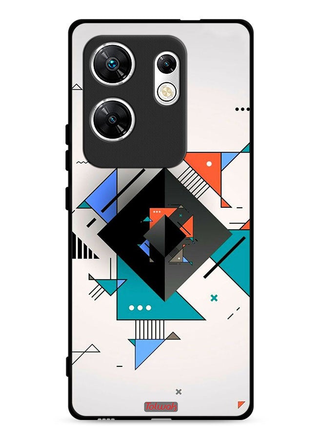 Tolwak Infinix Zero 30 4G Protective Case Cover Square And Triangle Shapes Abstract Pattern - Image 1