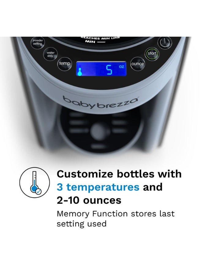 Baby Brezza New and Improved Formula Pro Advanced Formula Dispenser Machine - Automatically Mix a Warm Formula Bottle Instantly - Easily Make Bottle with Automatic Powder Blending, Slate - Image 4
