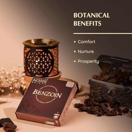 Aromafume Benzoin Incense Bricks & Flower of Life Exotic Incense Burner by Aromafume | 2 Trays x 9 Bricks | Styrax Extract, Native to Indonesia | Ideal for Prayer & Meditation | Low-Smoke & Non-Toxic - Image 4