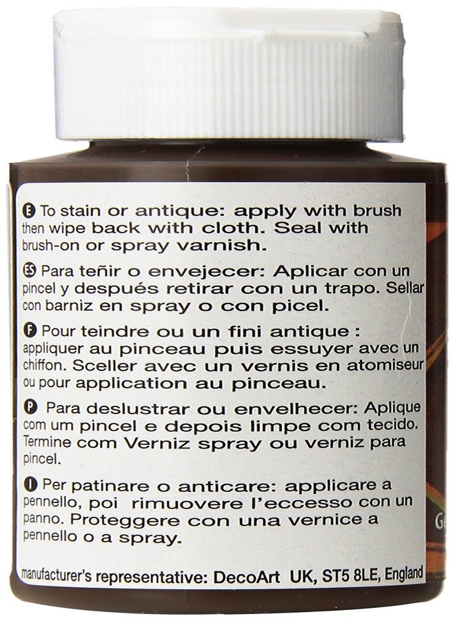 DecoArt Americana Acrylic Gel Stains Paint, 2-Ounce, Walnut - Image 2
