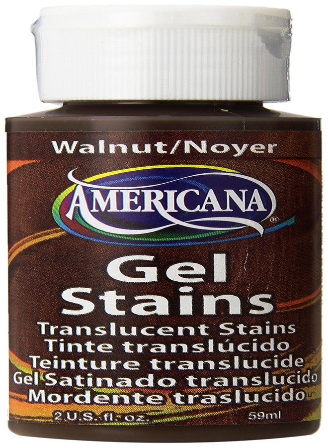 DecoArt Americana Acrylic Gel Stains Paint, 2-Ounce, Walnut - Image 1