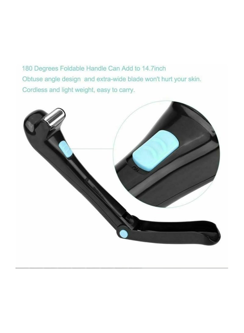 Captaintech Men's Electric Back and Body Shaver with Adjustable Telescopic Handle - Pain-Free Hair Removal Trimmer for DIY Back Shaving and Grooming, Perfect for Men’s Grooming Needs. - Image 2