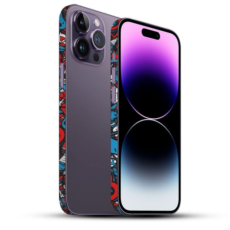 FCS Side Panel Vinyl Sticker Edge Side Skin for iPhone 14 Pro | Crome Film Wrap Stickers | All Sidee Stickker Vinyl Protector Sticker (AA-10) - Image 3