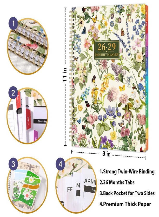 Lemome 2026-2029 Monthly Planner - 3 Year Monthly Planner 2026-2029, July 2026-June 2029, Calendar Planners with Tabs, Pocket, 8.5'' x 11'' - Image 3