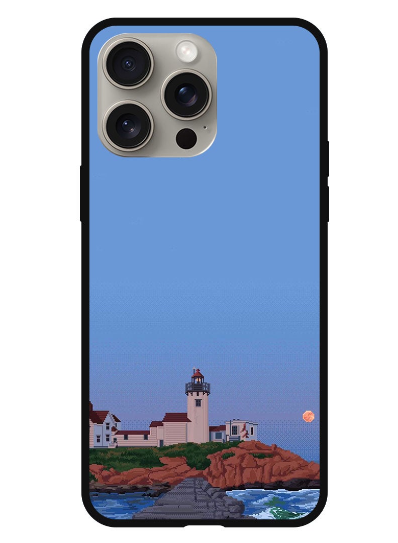 Theodor Protective Case Anti Scratch Shock Proof Bumper Cover For iPhone 15 Pro Max Light house - Image 1