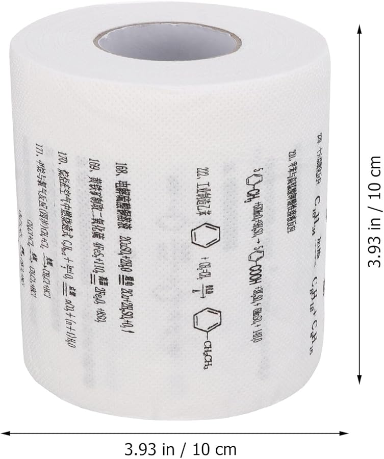 VICASKY 4 Rolls Funny Chemical Physics Formula Toilet Paper Premium For Home Classroom - Image 5