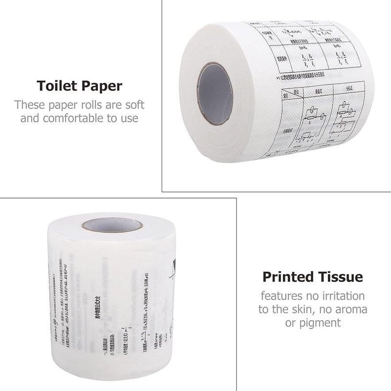 VICASKY 4 Rolls Funny Chemical Physics Formula Toilet Paper Premium For Home Classroom - Image 4