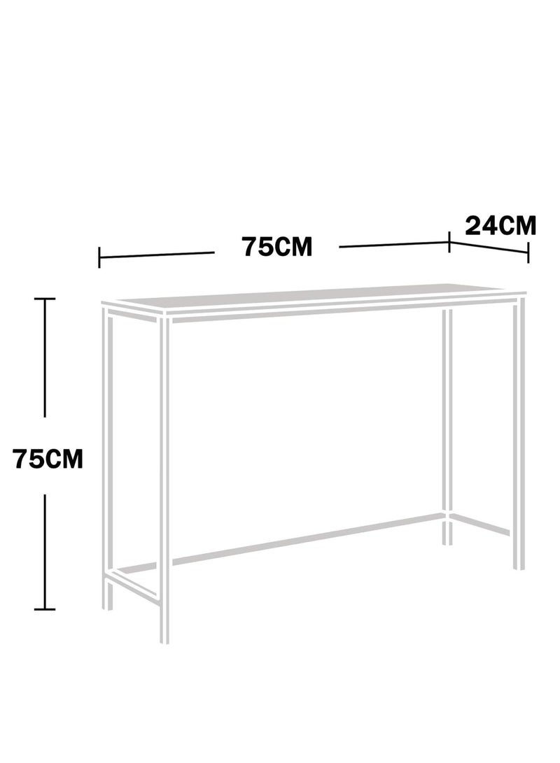 JOGAMS Side Table End Table Living Room C Shaped Table for Sofa Couch and Large Desktop C Table for Bedroom with Sturdy Metal Legs - Image 3