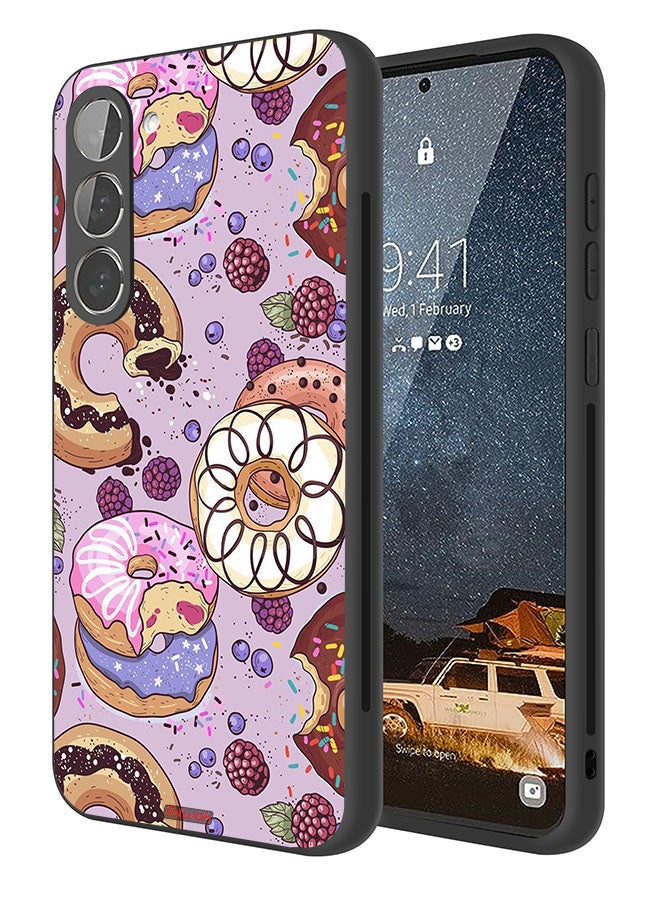 Tolwak Samsung Galaxy S23 Plus 5G Protective Case Cover Donuts Art - Image 1