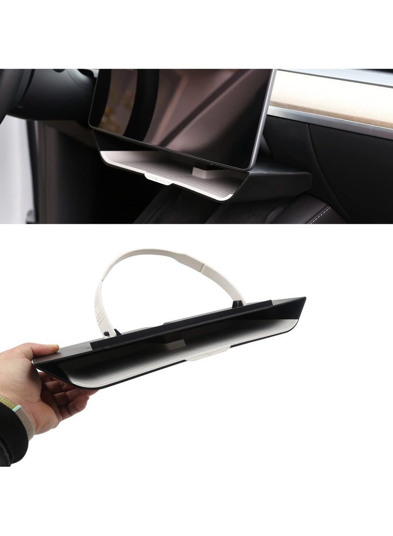 SYOSI Center Console Organizer Tray, Under Screen Storage Box for Tesla Model Y Model 3 2023 2022 2021 Under Screen Organizer Tray, Center Console Storage Box ABS Material Custom Upgrade - Image 1