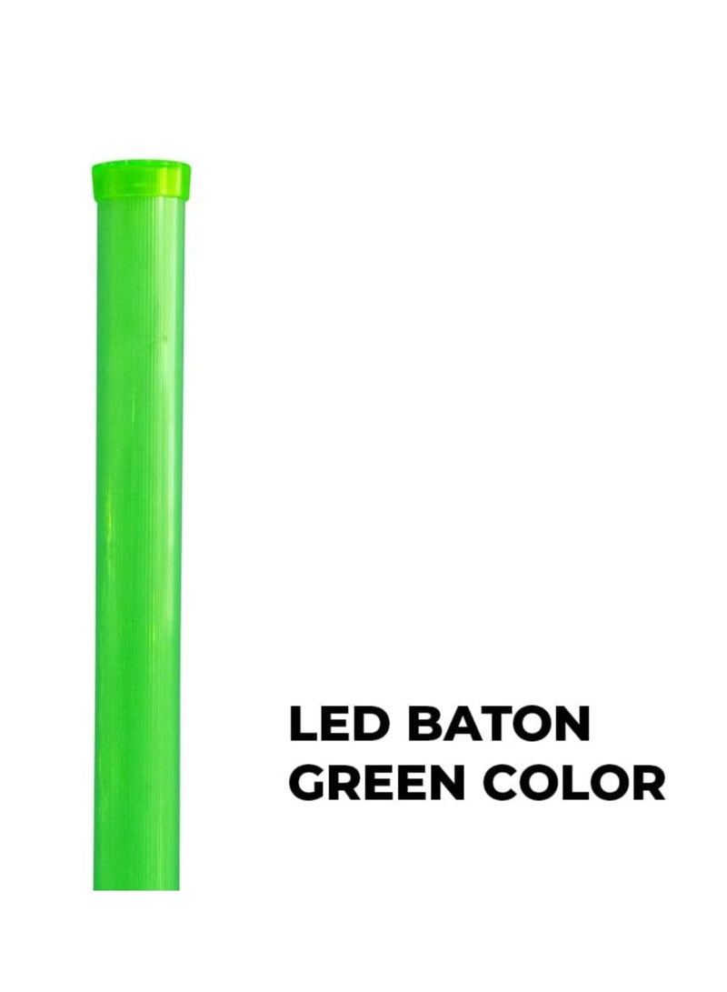 Workland عصا السلامة المرورية المقاومة للماء مع ضوء LED - أخضر | عصا سلامة تعمل بالبطارية مع وضع وميض | ضوء تحذير السلامة على الطريق للسيطرة على حركة المرور، مناطق الانتظار (1 قطعة أخضر) - Image 5