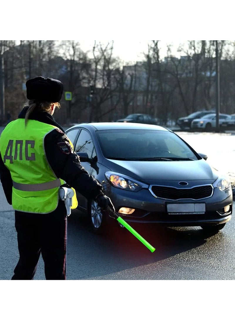 Workland عصا السلامة المرورية المقاومة للماء مع ضوء LED - أخضر | عصا سلامة تعمل بالبطارية مع وضع وميض | ضوء تحذير السلامة على الطريق للسيطرة على حركة المرور، مناطق الانتظار (1 قطعة أخضر) - Image 2