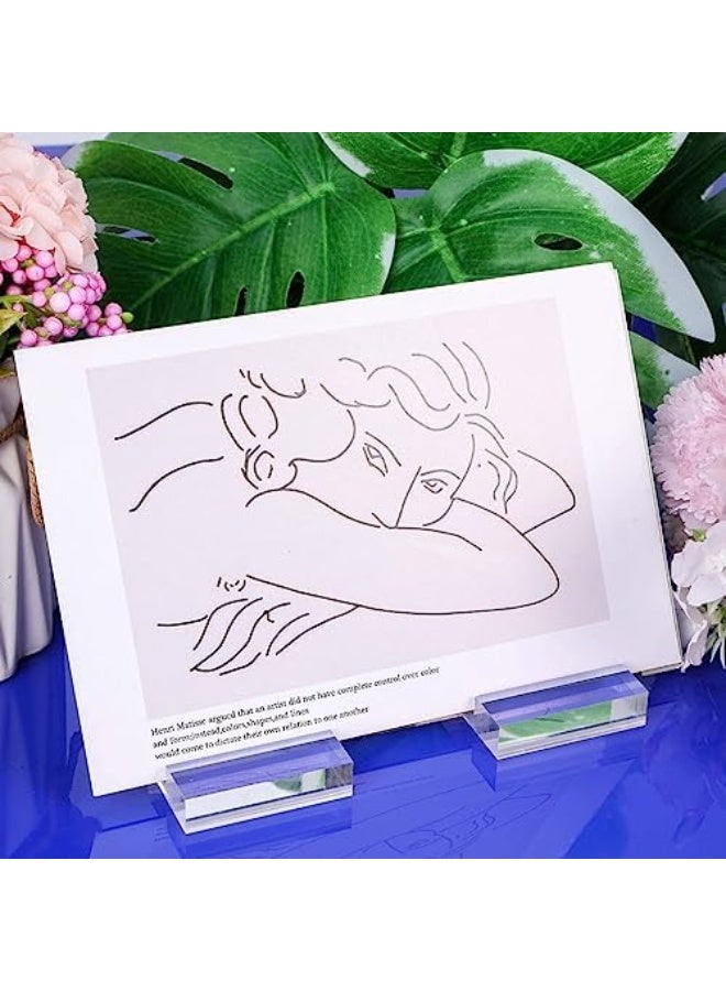 KOWVOWZ 10 PCS Acrylic Stands Clear Place Card Holders with Card Slot, Table Numbers Display Stands, Acrylic Card Display Stand for Wedding Table Numbers Photos Office Menu Meeting - Image 4