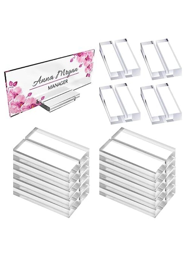 KOWVOWZ 10 PCS Acrylic Stands Clear Place Card Holders with Card Slot, Table Numbers Display Stands, Acrylic Card Display Stand for Wedding Table Numbers Photos Office Menu Meeting - Image 1