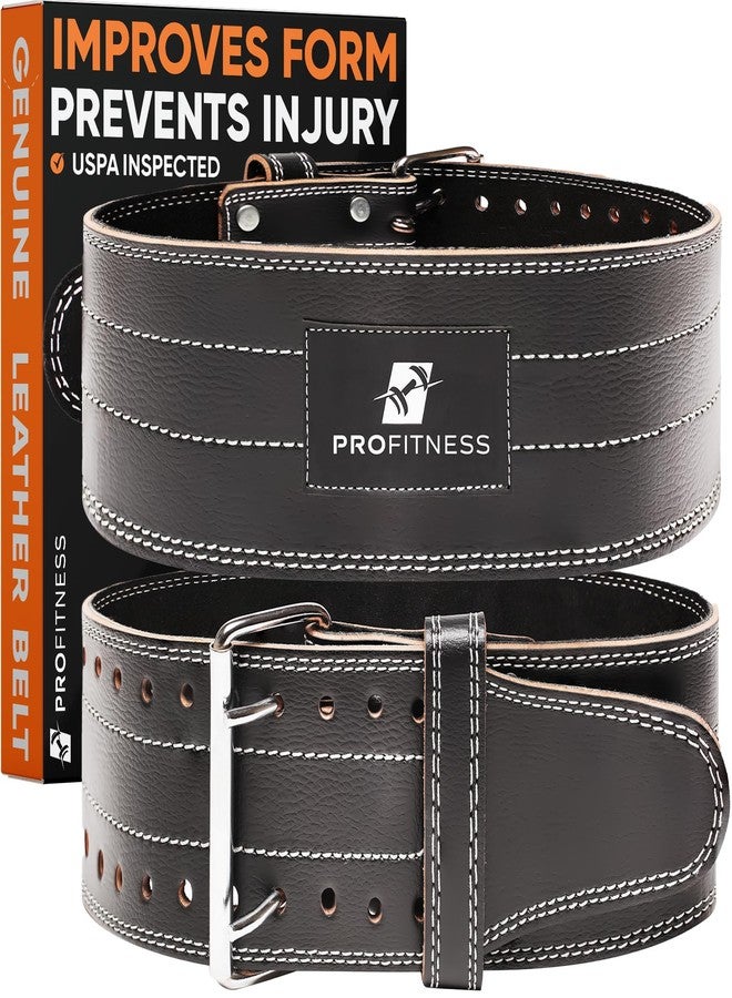 ProFitness Weightlifter Belt - Large Work Out Belt for Men & Women - Black/White - Image 1