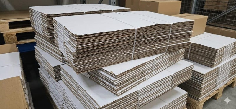 اي ديد عبوة مكونة من 5 صناديق بيضاء من الكرتون، الأبعاد: 40 سم × 30 سم × 20 سم، مكونة من 3 طبقات، مناسبة للشحن أو كهدايا - Image 3