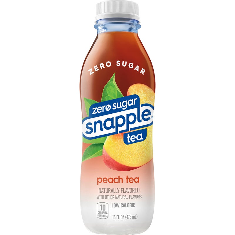 Snapple Zero Sugar Peach Tea, 16 fl oz recycled plastic bottle (Pack of 12) - Image 4