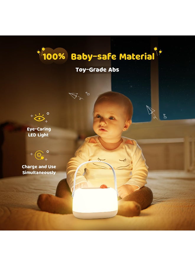 Portable Children's Night Light, Stepless Dimmable Bedside Lamp, Eye-Caring LED - Image 2