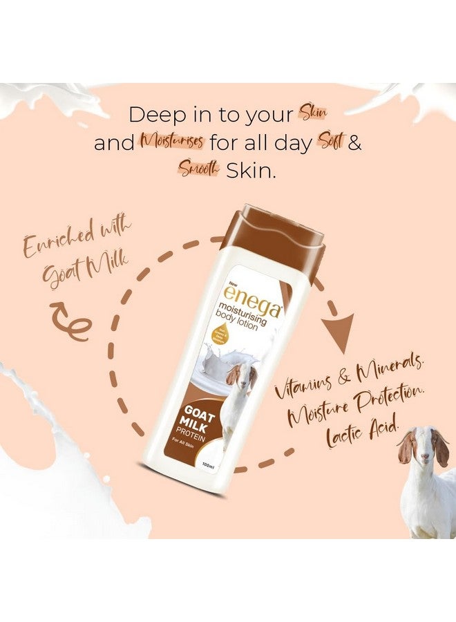 إنيجا لوشن مرطب للجسم ببروتين حليب الماعز لجميع أنواع البشرة وغير عشبي ومغذي عميق للرجال والنساء، 300 مل (عبوة من قطعة واحدة) - Image 3