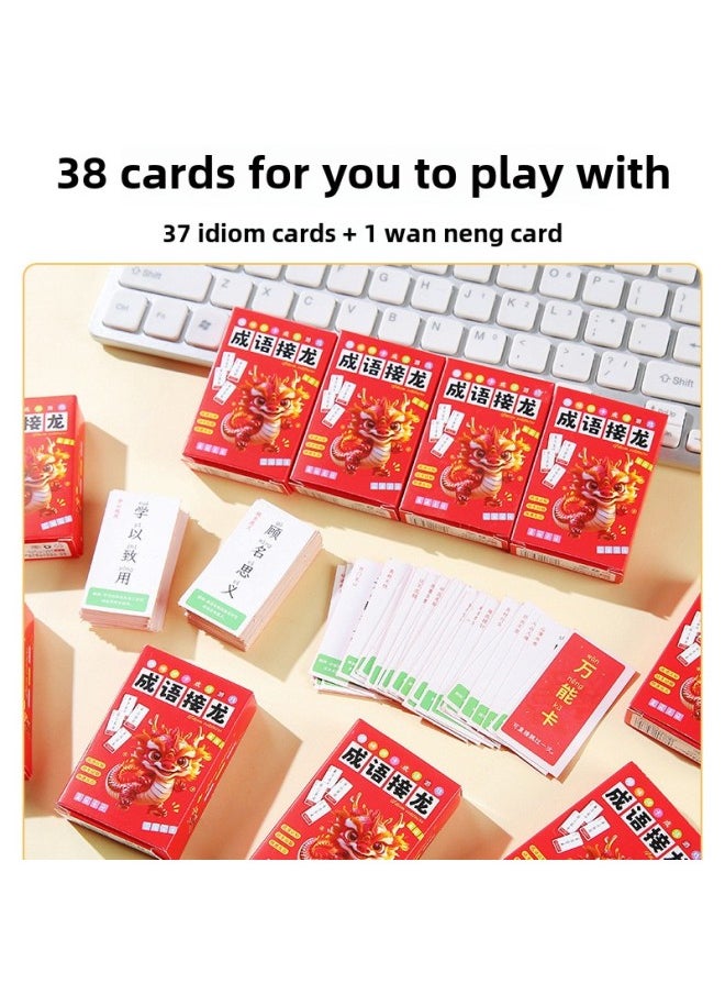 Generic - Idioms Solitaire Card Parent-Child Interactive Toy Gift Children's Board Game Card Game Student Knowledge Card-Color:Idiom Solitaire - Image 1