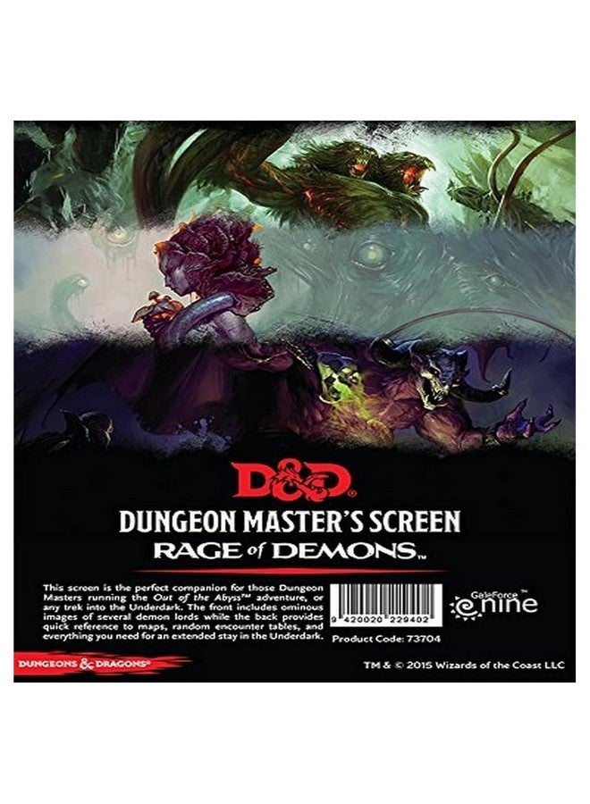 Gale Force Nine, Dungeons & Dragons: Rage of Demons Dungeon Master's Screen - Full Art, Multicolor DM Screen - Image 1