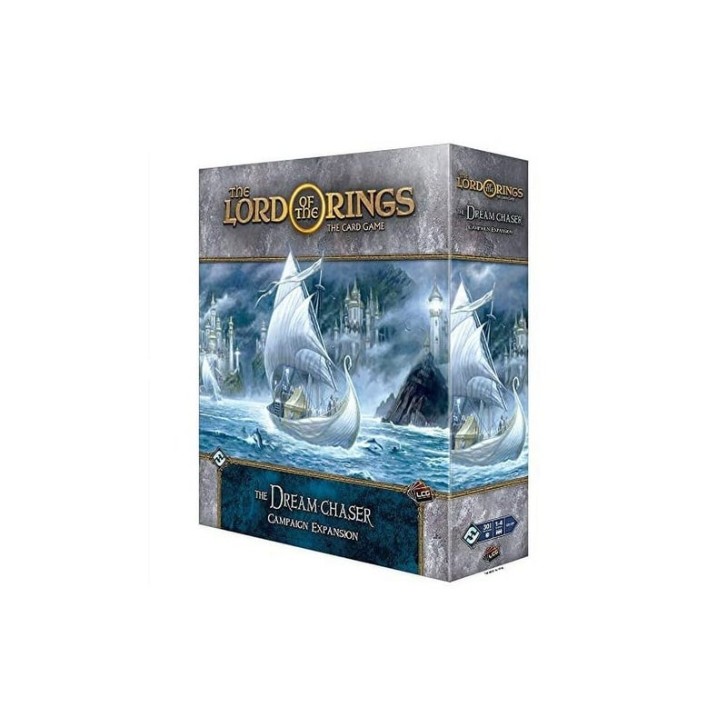 Fantasy Flight Games The Lord of the Rings The Card Game The Dreamchaser CAMPAIGN EXPANSION Cooperative Adventure Game Strategy Game Ages 14 14 Players 30120 Min Playtime Made by Fantasy Flight Games