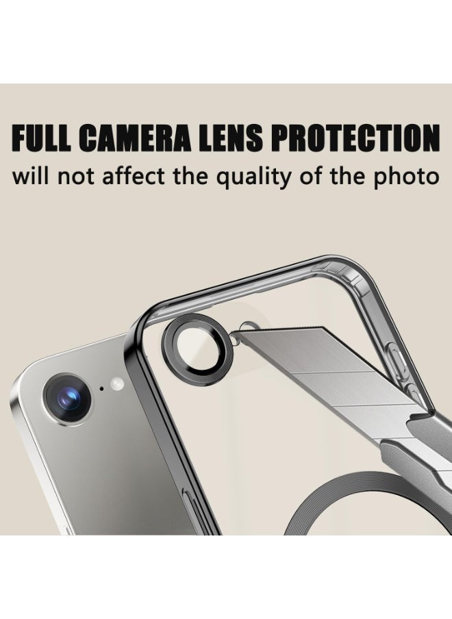 جاجيك iPhone 16e Case Cover  Compatible with MagSafe Elegant Anti-Scratch  with Camera Lens Protection Magnetic Cover for iPhone 16e 6.1-inch - Image 3