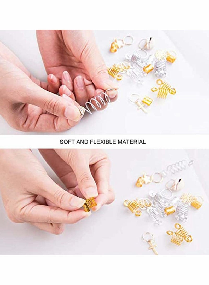 KASTWAVE 222 PCS Aluminum Hair Tie with Box Hair Loop Braid Loop with Metal Wire Hair Accessories - Image 2