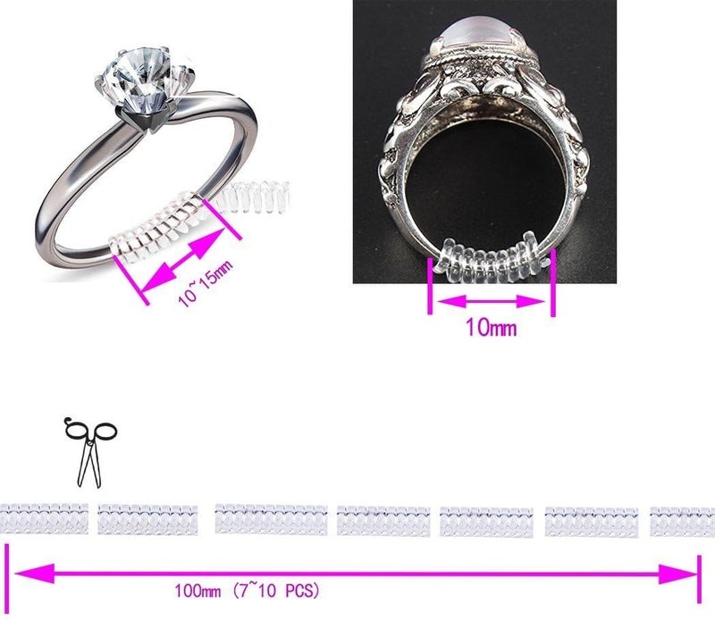 Coopache Invisible Ring Size Adjuster for Loose Rings – Ring Guard, Ring Sizer, 4 Sizes Fit Almost Any Ring. [12pcs] - Image 3