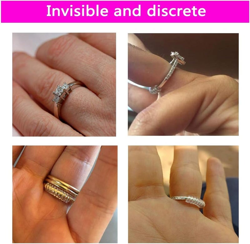 Coopache Invisible Ring Size Adjuster for Loose Rings – Ring Guard, Ring Sizer, 4 Sizes Fit Almost Any Ring. [12pcs] - Image 5