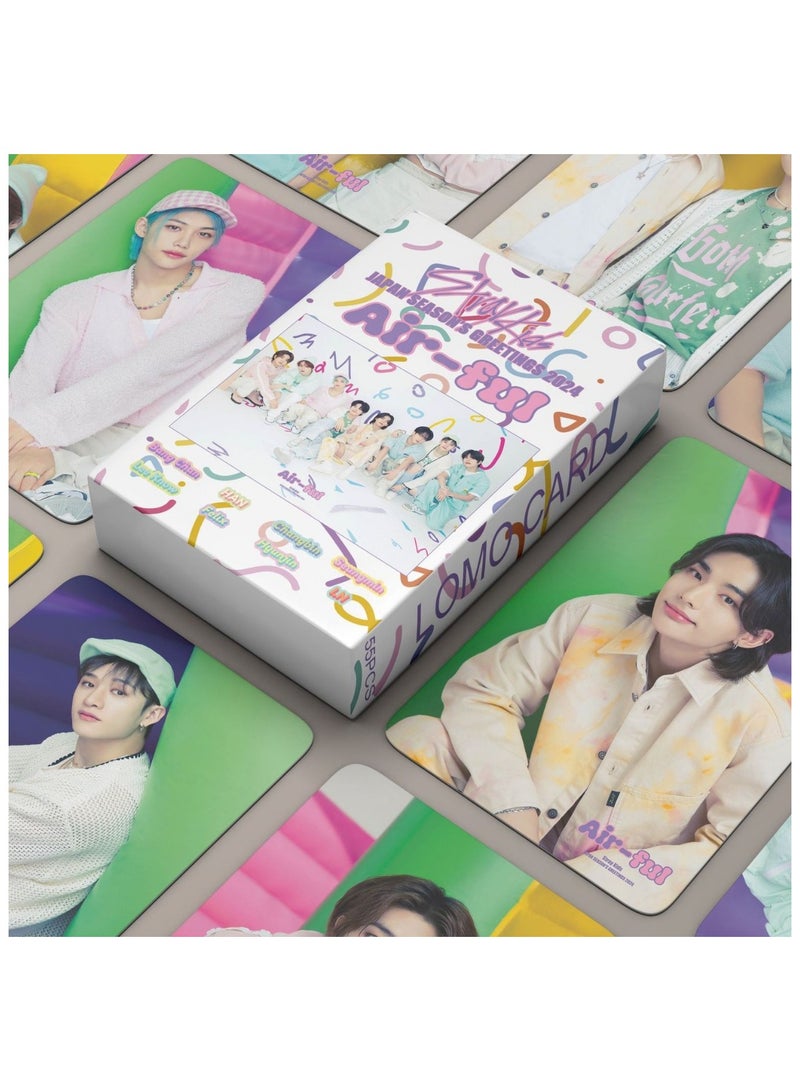 NIBEMINENT 55 Pcs Kpop Stray Kids SEASON’S GREETINGS 2024 Air-ful Lomo Cards Card For Fans Collection Gifts - Image 2