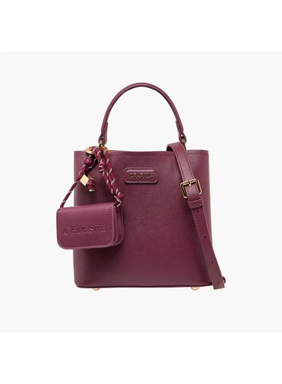Celeste Women Textured Crossbody Bag with Pouch and Detachable Strap