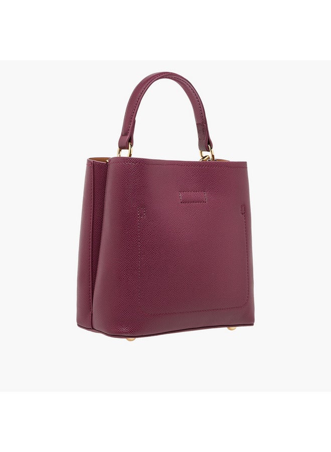 Celeste Women Textured Crossbody Bag with Pouch and Detachable Strap  - Image 4