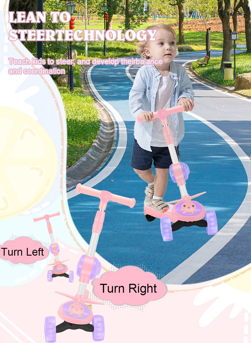 Sharpdo 3 in 1 Kids Kick Scooter, with Flashing Wheel and Adjustable Height, Foldable Scooter Outdoor Activities, for 2-12 Year Boys and Girls - Image 5