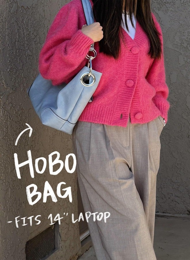 ALYSSA Hobo Shoulder Bag with Big Snap Hook Hardware, Kelly Green, One size - Image 2