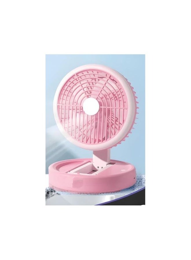 Portable USB Rechargeable Desk Fan with LED Light for Men & Women - 3 Speed Settings - Quiet & Lightweight - Image 3