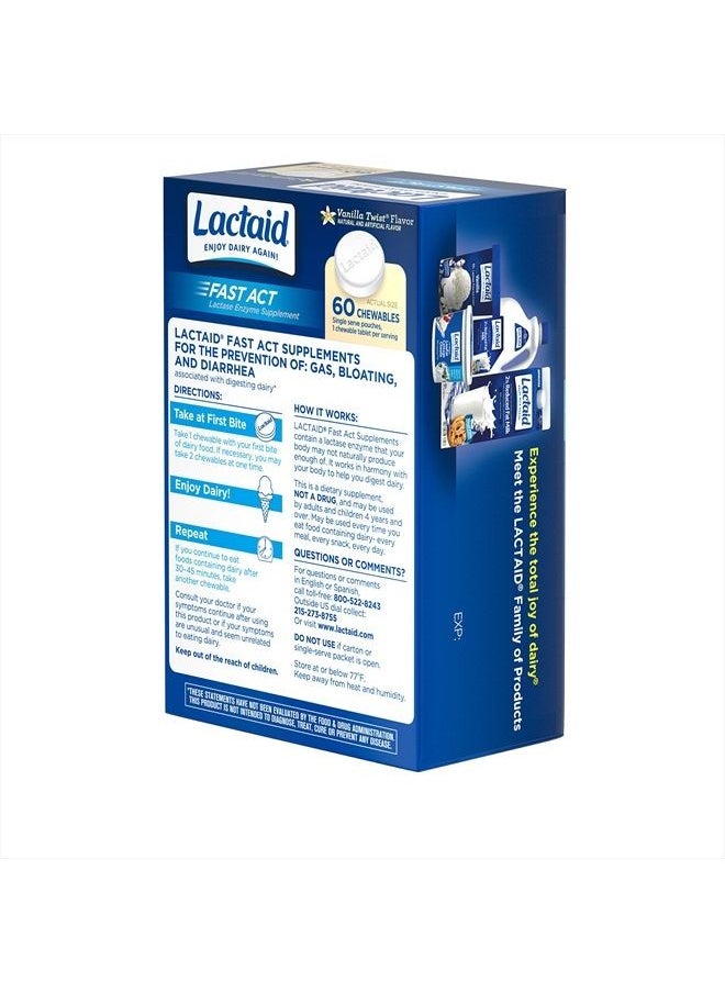 Lactaid - LACTAID Fast Act Chewables Vanilla Twist 60 ea (Pack of 3) - Image 1