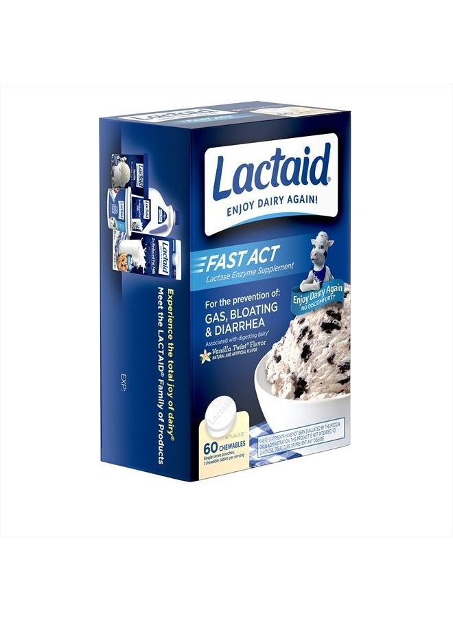 Lactaid - LACTAID Fast Act Chewables Vanilla Twist 60 ea (Pack of 3) - Image 1
